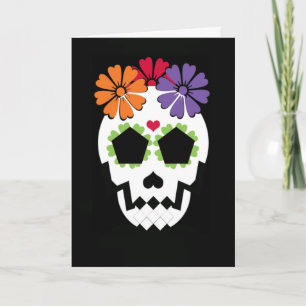 Caveira "Feliz Halloween!" Cartão