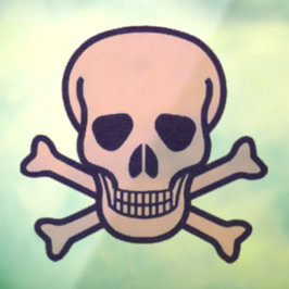 Caveira n Ossos Tinta-rosa-redonda palheta