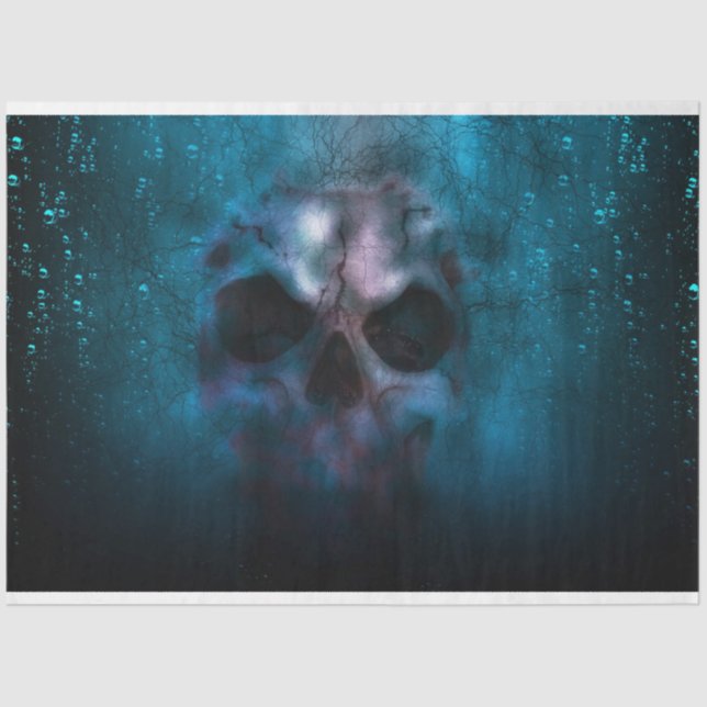 Caveira no Espaço 15 Papel Tecido de Decoupage (Frente )