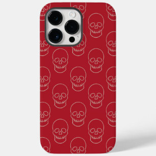 Caveira - Vermelho Sangue e Osso Branco
