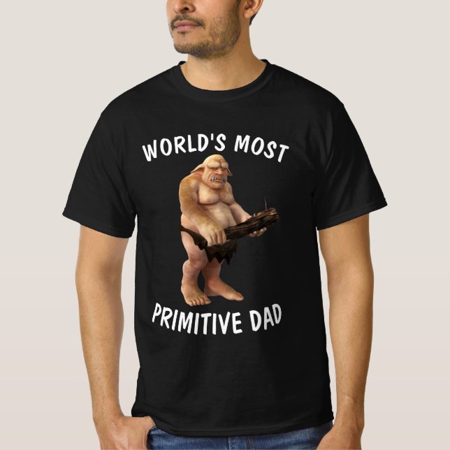 CAVEMAN T-SHIRTS PRIMITIVE FUNNY (Frente)
