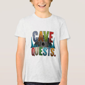 Caverna busca camiseta gráfica de aventura feminin