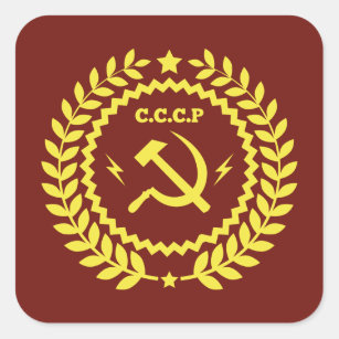 CCCP Hamer & etiquetas do quadrado do emblema da