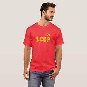 CCCP retro e o t-shirt escuro básico dos homens d
