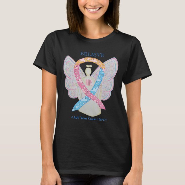CDH Conhecimento Cherub Angel Ribbon Art T-Shirts (Frente)