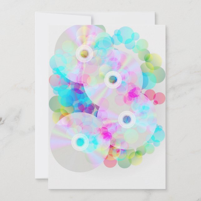 CDs em fundo de multicores (Frente)