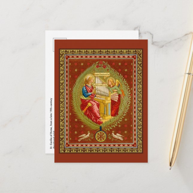 Cecilia de Roma (SNV 36) Cartão postal vertical (Frente/Verso In Situ)