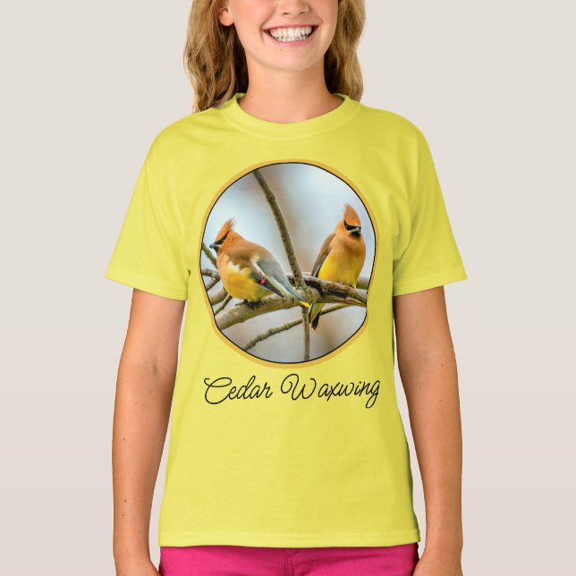 Cedar Waxwing - Fotografia Original T-Shirt (Frente)