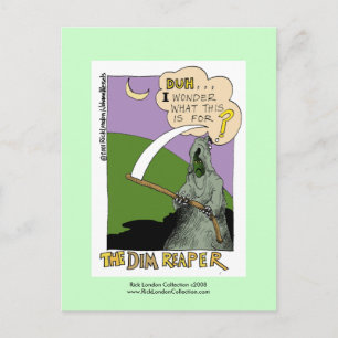 Ceifador Sombrio Halloween Cartão Postal Engraçado