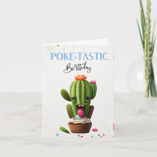 Celebração Cactus Canine: Cartão de Aniversário (Frente)
