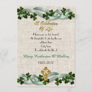 Celebração da cruz celta irlandesa do convite da