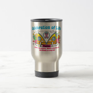 Celebração da vida!  Caneca de viagem