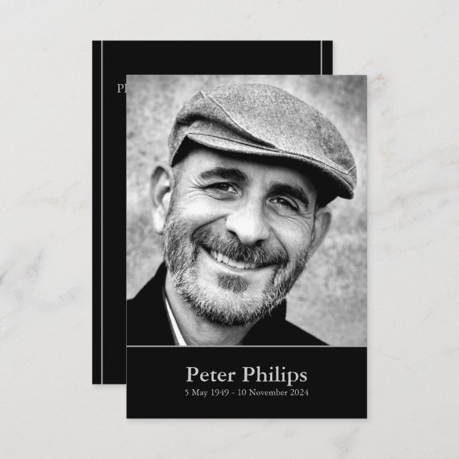 Celebração da Vida com o Convite Personalizado da  (Frente/Verso)