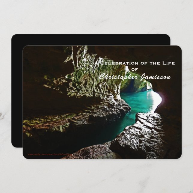 Celebração da Vida, Convite à Água Turquesa (Frente/Verso)