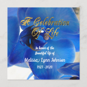 Celebração da vida Convite à Orquídea Azul