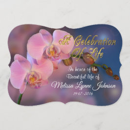 Celebração da vida Convite a orquídeas rosa