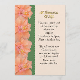 Celebração da vida Inibísco de convite