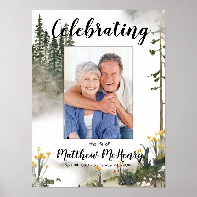 Celebração da vida Memorial Funeral Poster (Frente)