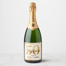 Celebração de 50 Anos de Idade em Ouro Elegante