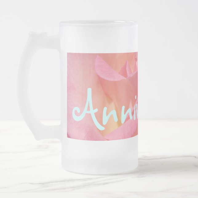 Celebração de Aniversário Canecas de Vidro Rosa Ro (Esquerda)