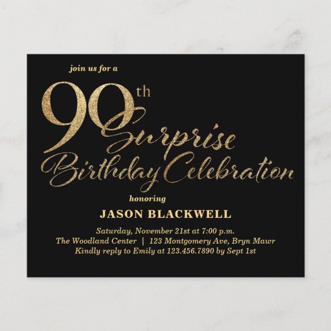 Celebração de Aniversário do 90 de Surpresa de Orç (Frente)