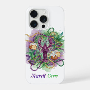 Celebração de Aquarela de Mardi Gras