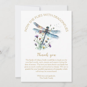 Celebração de Dragonfly de Cartões de agradeciment
