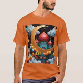 Celebração de Eid Mubarak com Camiseta Balões Mens