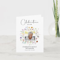 Celebração de Flores Selvagens do Cartão de Oração