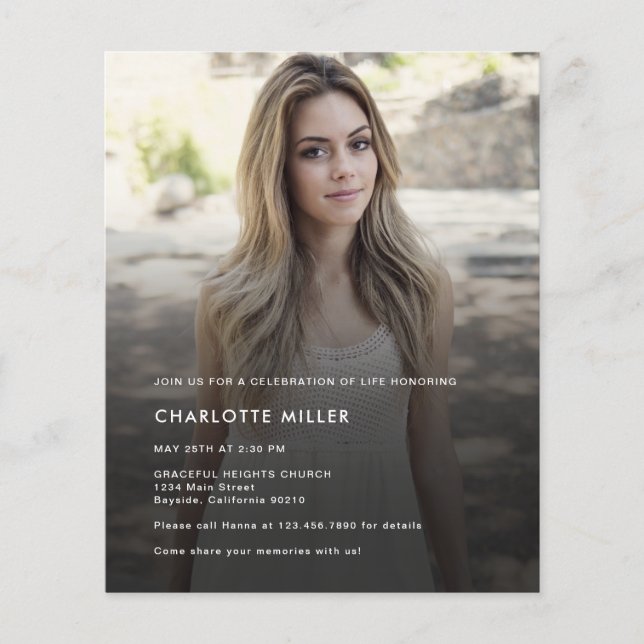 Celebração De Foto De Orçamento Moderno Do Convite (Frente)