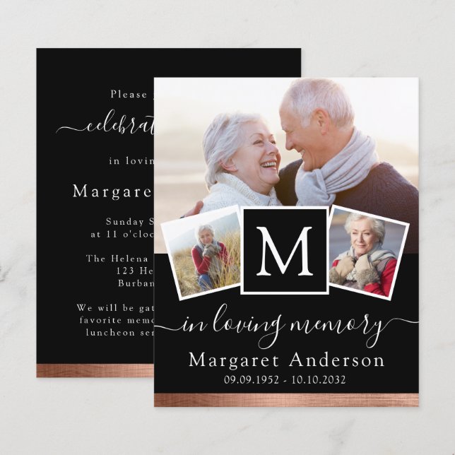 Celebração de Fotos do BUDGET para o Convite à Vid (Frente/Verso)