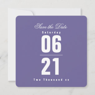 Celebração de Paixão Roxo Sólido Salvar a data