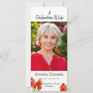 Celebração De Tulipas Vermelhas Do Cartão com foto