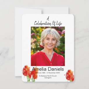 Celebração De Tulipas Vermelhas Do Cartão com foto