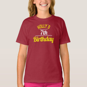 Celebração de um T-Shirt 7 de Aniversário