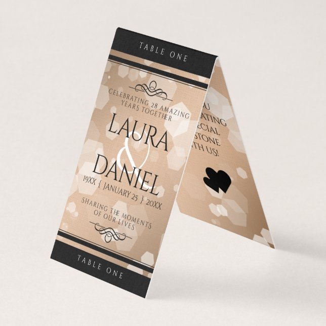 Celebração do Aniversário do Casamento Linen 28 (Frente)