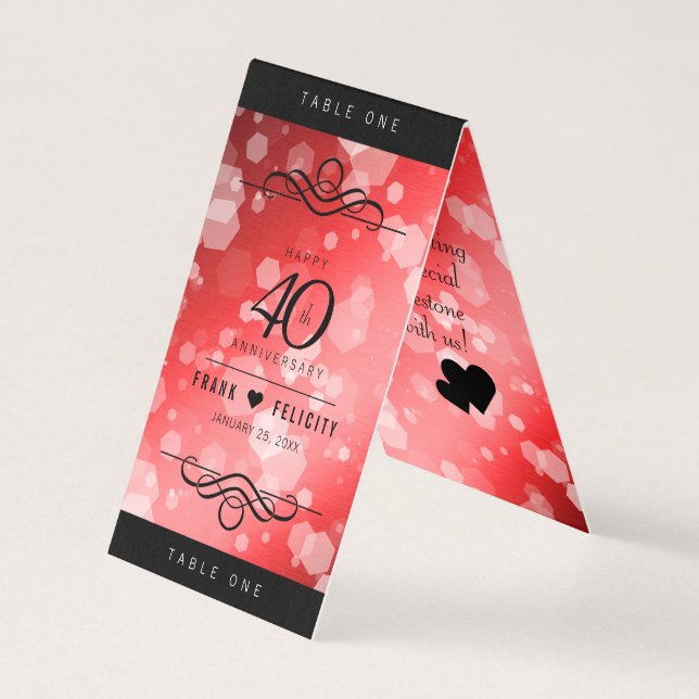 Celebração do Aniversário do Casamento Ruby, 40º E (Frente)