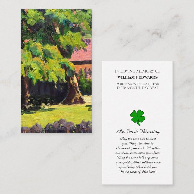 Celebração do Cartão de Imagem Memorial de Vida (Frente/Verso)