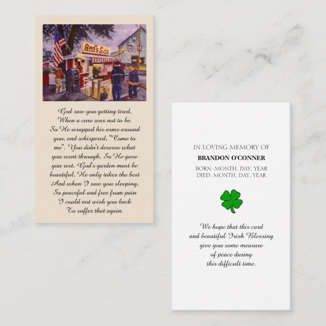 Celebração do Cartão de Oração de Lagosta Comida d (Frente/Verso)