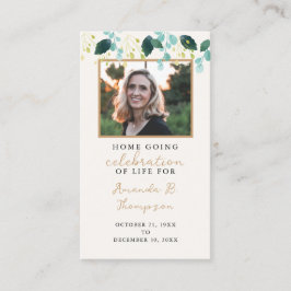 Celebração do Cartão de Oração Funeral em Casa