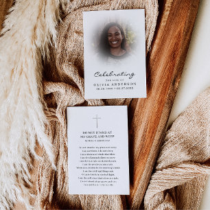 Celebração do Cartão de Oração Funeral Fotográfico