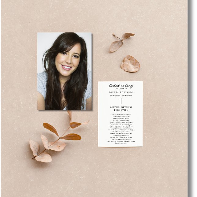 Celebração do Cartão de Oração Funeral Fotográfico (Criador carregado)