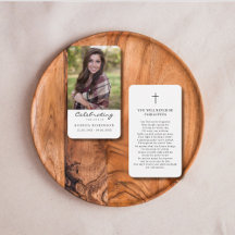 Celebração do Cartão de Oração Funeral Fotográfico