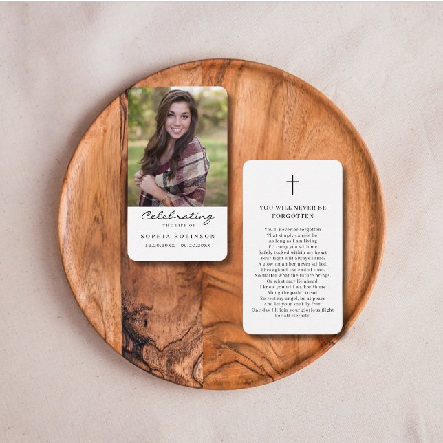 Celebração do Cartão de Oração Funeral Fotográfico (Criador carregado)