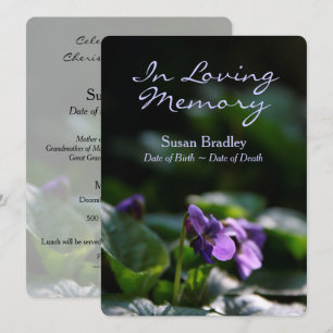 Celebração do Cartão Funeral de Vida para Viole