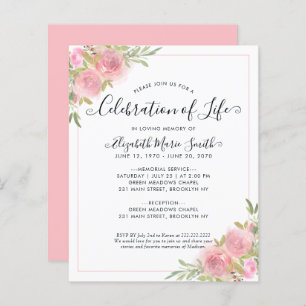 Celebração do Convite Funeral Memorial da Vida