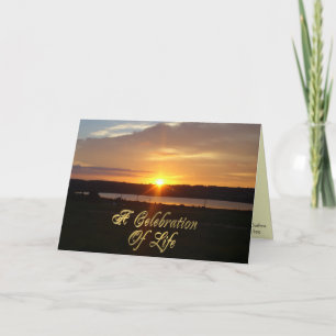 Celebração do convite memorial de vida Sunrise