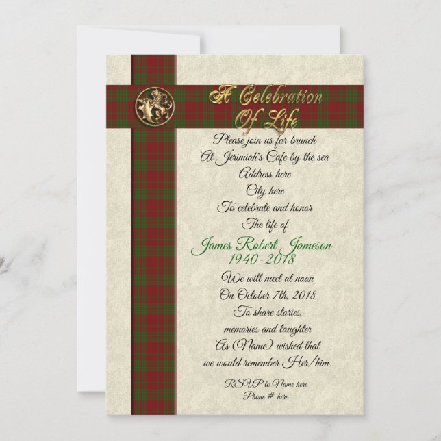 Celebração do convite para o homem em memória da v (Frente)