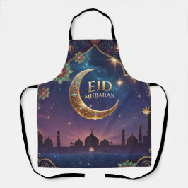 Celebração do Eid Al Adha Lua Estrelas Douradas