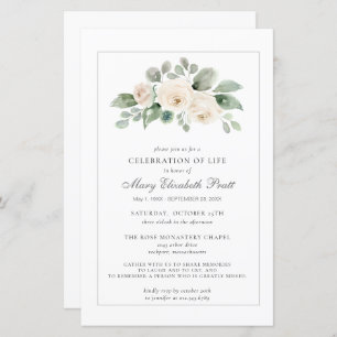 Celebração do Orçamento do Convite Floral Branco d